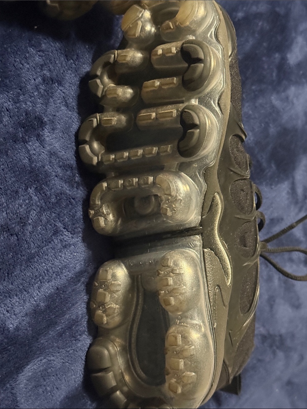 Women’s Size 8 Nike Air Max Black Cushioned Bubble-Sole Sneakers Sculpted Upper - Picture 7 of 10